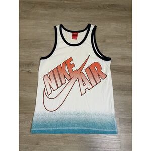 Nike Sportswear Men's Sz S Logo Tank Top White Sleeveless Tank Top Small